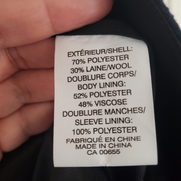 Smart Set Black/Navy/Green Gingham Blazer - Picture 7 of 8